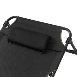 Campingbett klappbar FRAK 190 x 68 x 30 cm schwarz