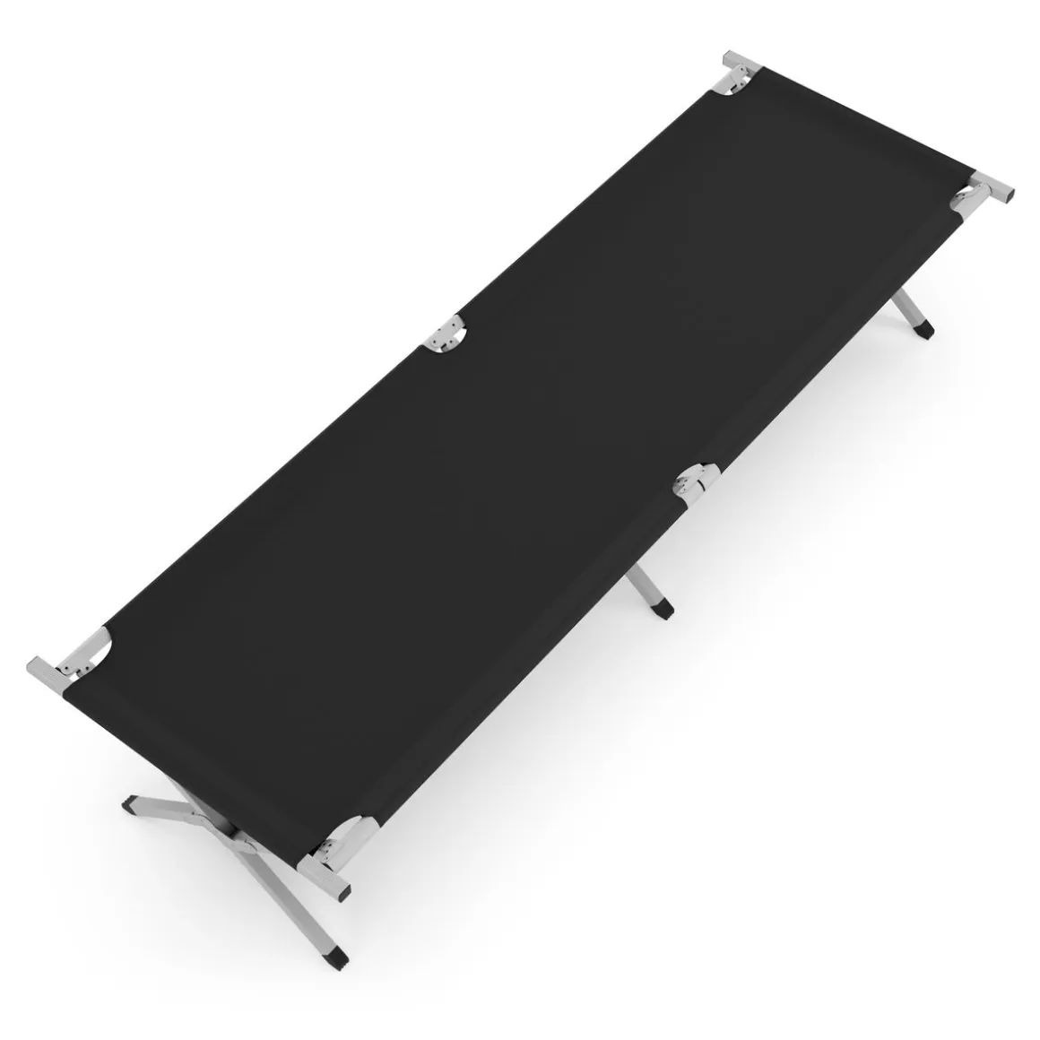 Campingbett klappbar ZEEK 210 x 72 x 45 cm schwarz