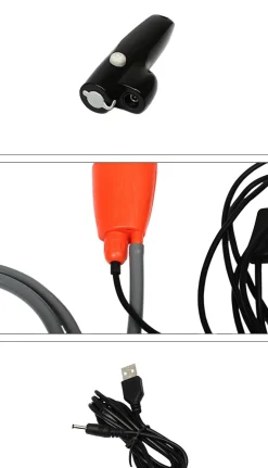 Campingdusche mit Tauchpumpe orange