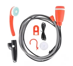 Campingdusche mit Tauchpumpe orange