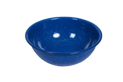Camping Geschirr Emaille 12-teilig blau
