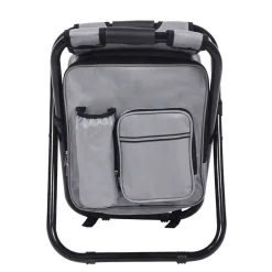 Campinghocker klappbar mit Tasche grau