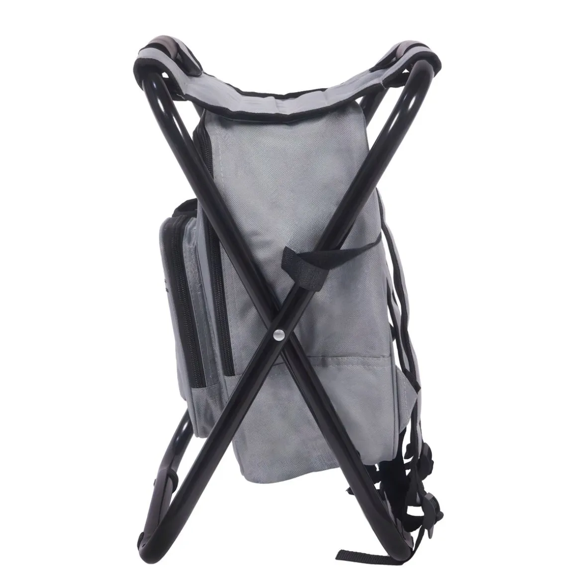 Campinghocker klappbar mit Tasche grau