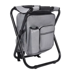 Campinghocker klappbar mit Tasche grau