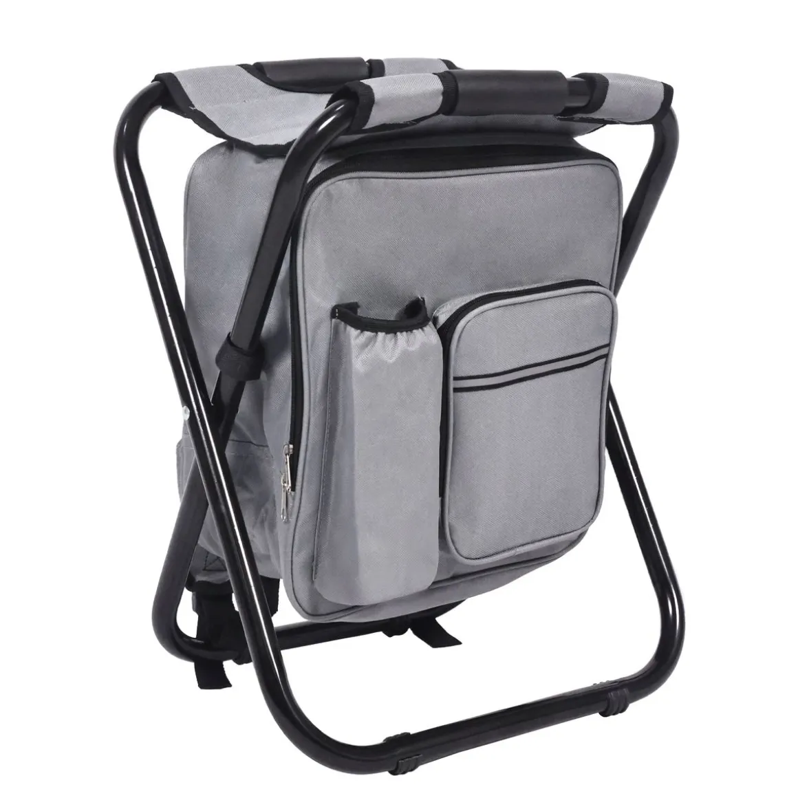 Campinghocker klappbar mit Tasche grau