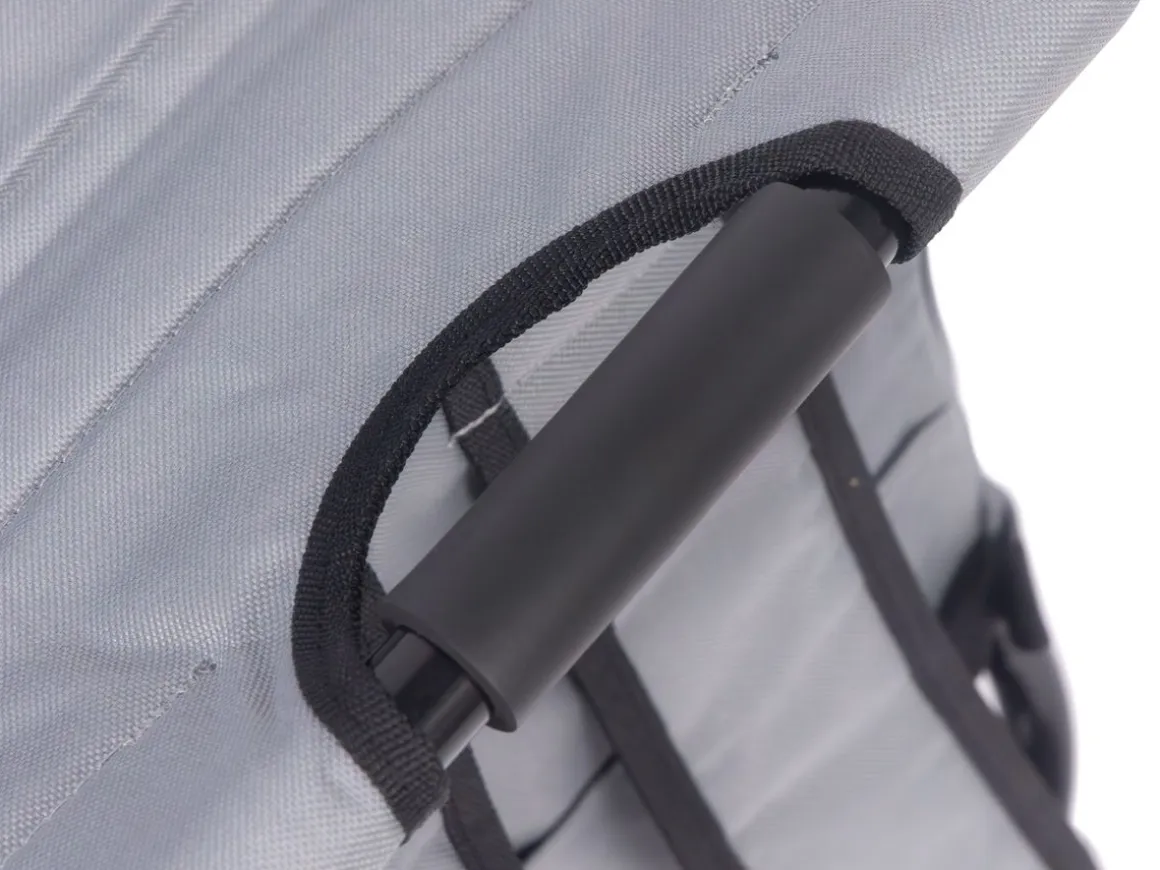 Campinghocker klappbar mit Tasche grau