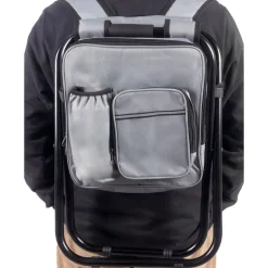 Campinghocker klappbar mit Tasche grau