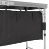Campingküche höhenverstellbar schwarz 120 x 47 x 55 - 70 cm