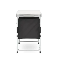 Campingküche höhenverstellbar schwarz 120 x 47 x 55 - 70 cm