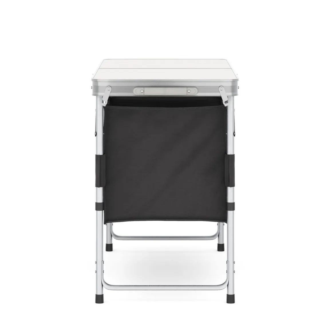 Campingküche höhenverstellbar schwarz 120 x 47 x 55 - 70 cm