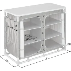 Campingküche schwarz 97 x 48 x 78 cm