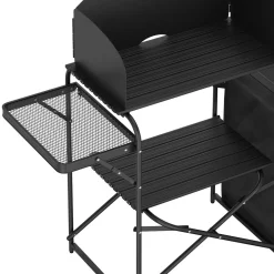 Campingküche schwarz 146 x 46 x 111 cm