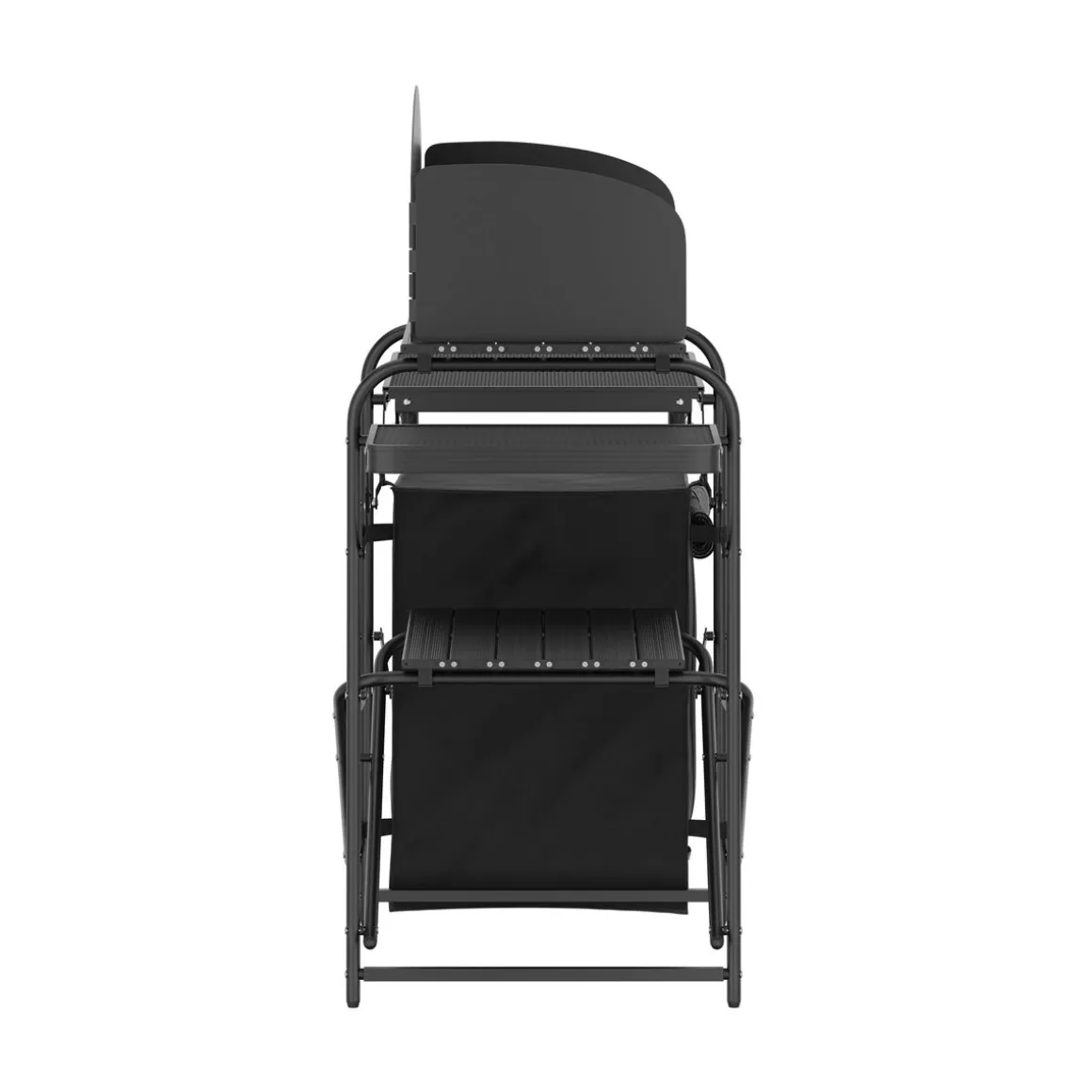 Campingküche schwarz 146 x 46 x 111 cm