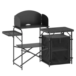 Campingküche schwarz 146 x 46 x 111 cm