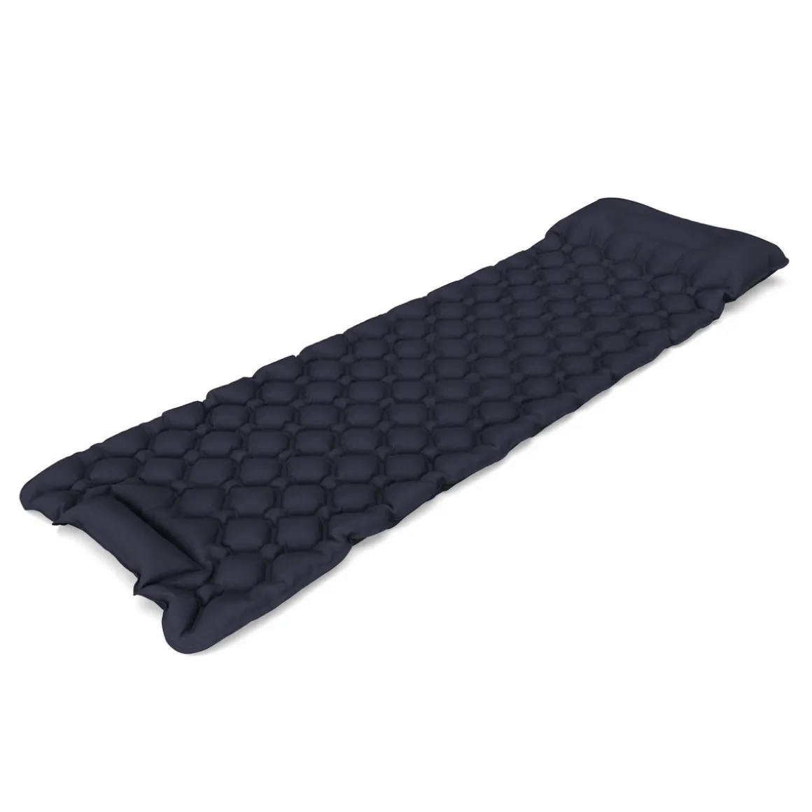Campingmatte mit Kissen 195 x 60 x 5 cm dunkelblau