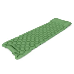 Campingmatte mit Kissen 195 x 60 x 5 cm grün