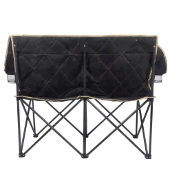 Campingsofa faltbar 2 Personen schwarz/beige