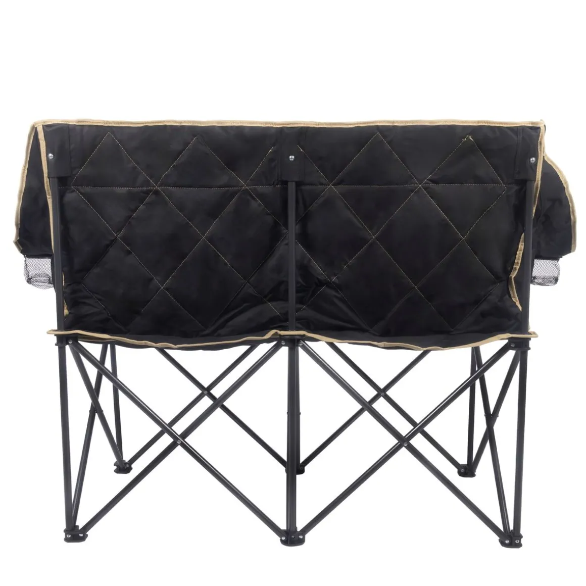 Campingsofa faltbar 2 Personen schwarz/beige