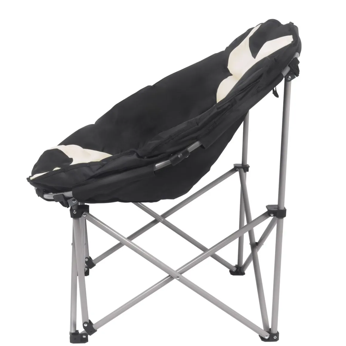 Campingstuhl faltbar schwarz/weiss