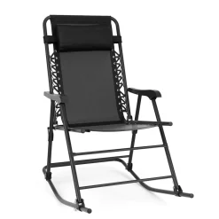 Campingstuhl Schaukelstuhl ADELAIDE klappbar schwarz