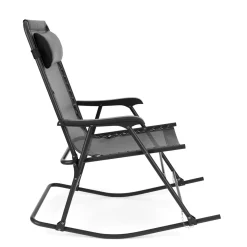 Campingstuhl Schaukelstuhl ADELAIDE klappbar schwarz