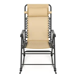 Campingstuhl Schaukelstuhl ADELAIDE klappbar beige