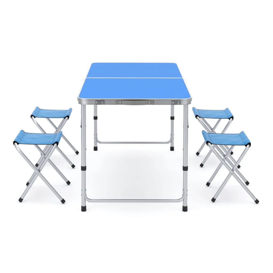 Campingtisch Garnitur 120 cm blau