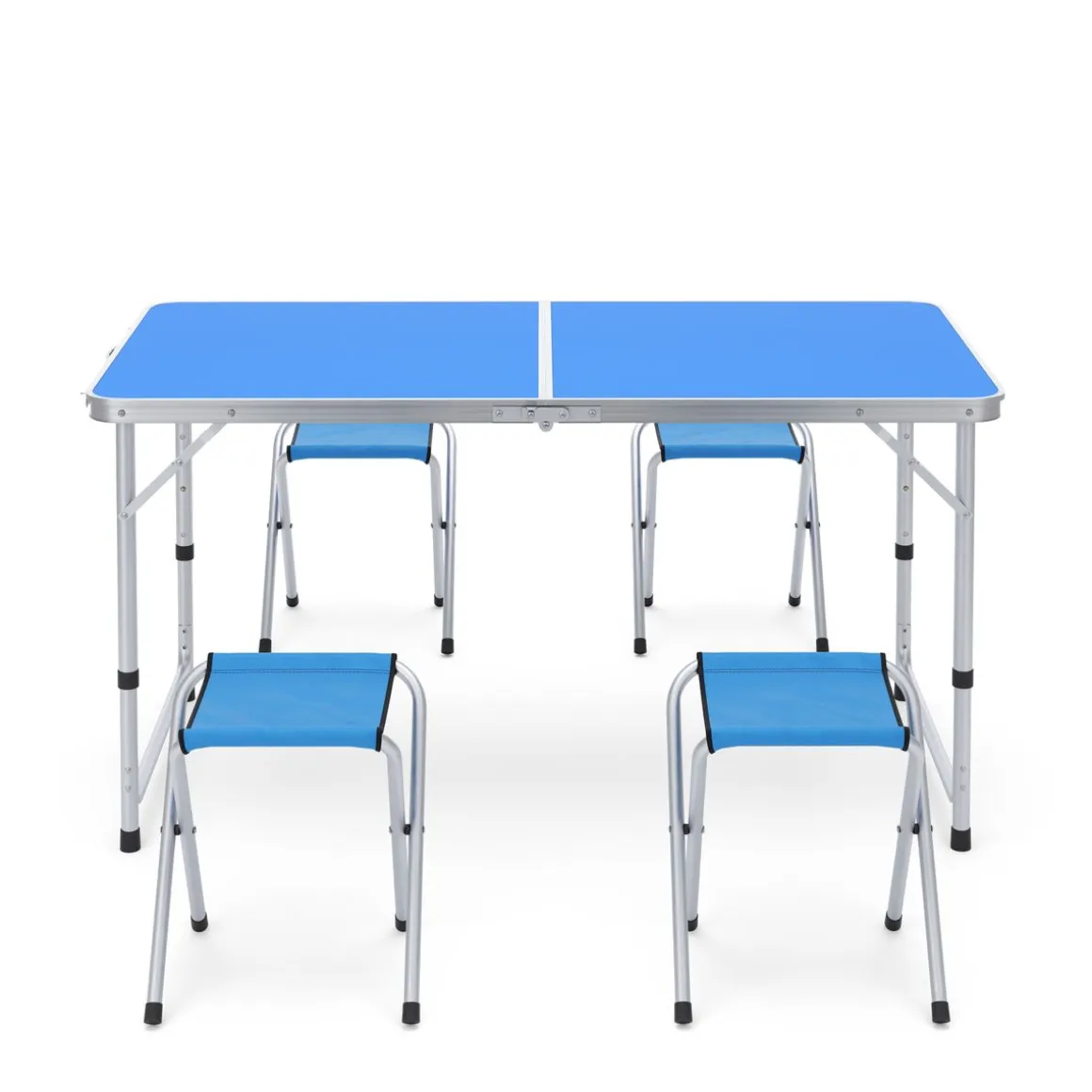 Campingtisch Garnitur 120 cm blau