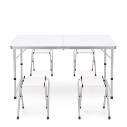 Campingtisch Garnitur 120 cm weiss