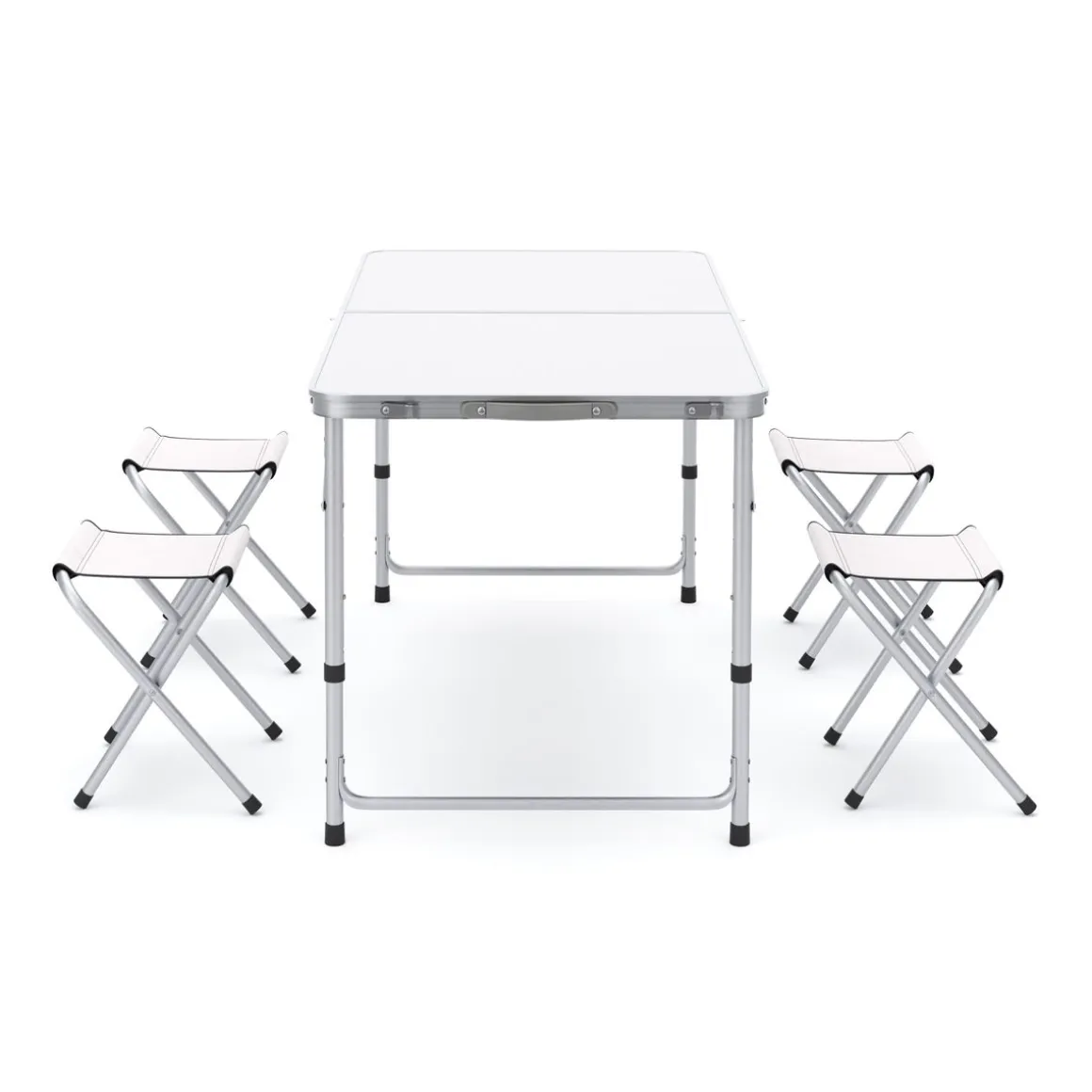 Campingtisch Garnitur 120 cm weiss