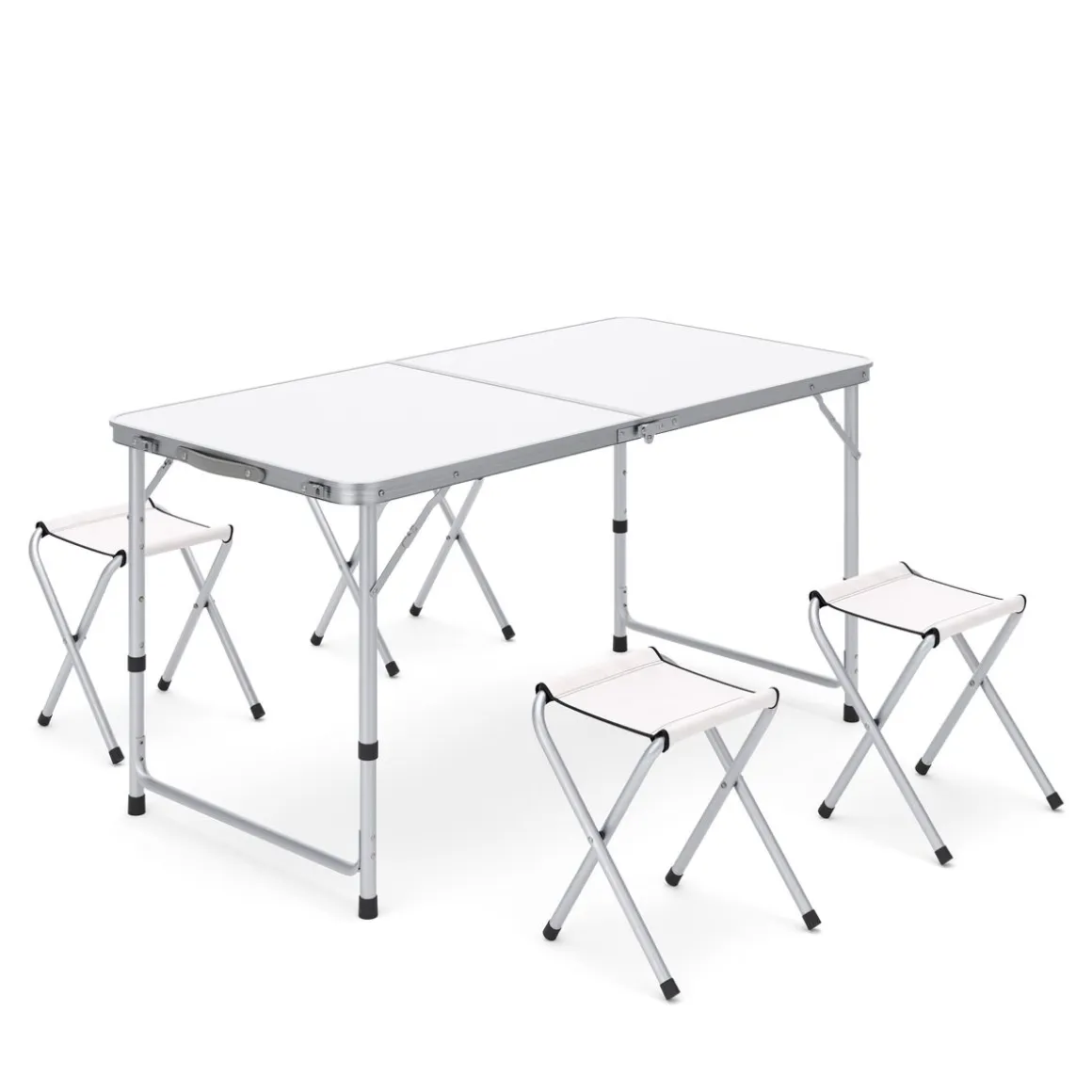Campingtisch Garnitur 120 cm weiss