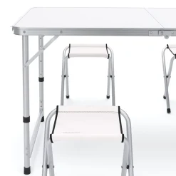 Campingtisch Garnitur 120 cm weiss