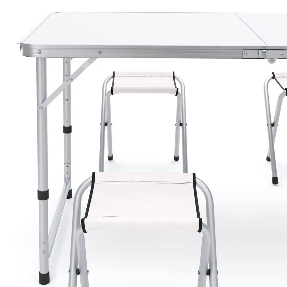 Campingtisch Garnitur 120 cm weiss