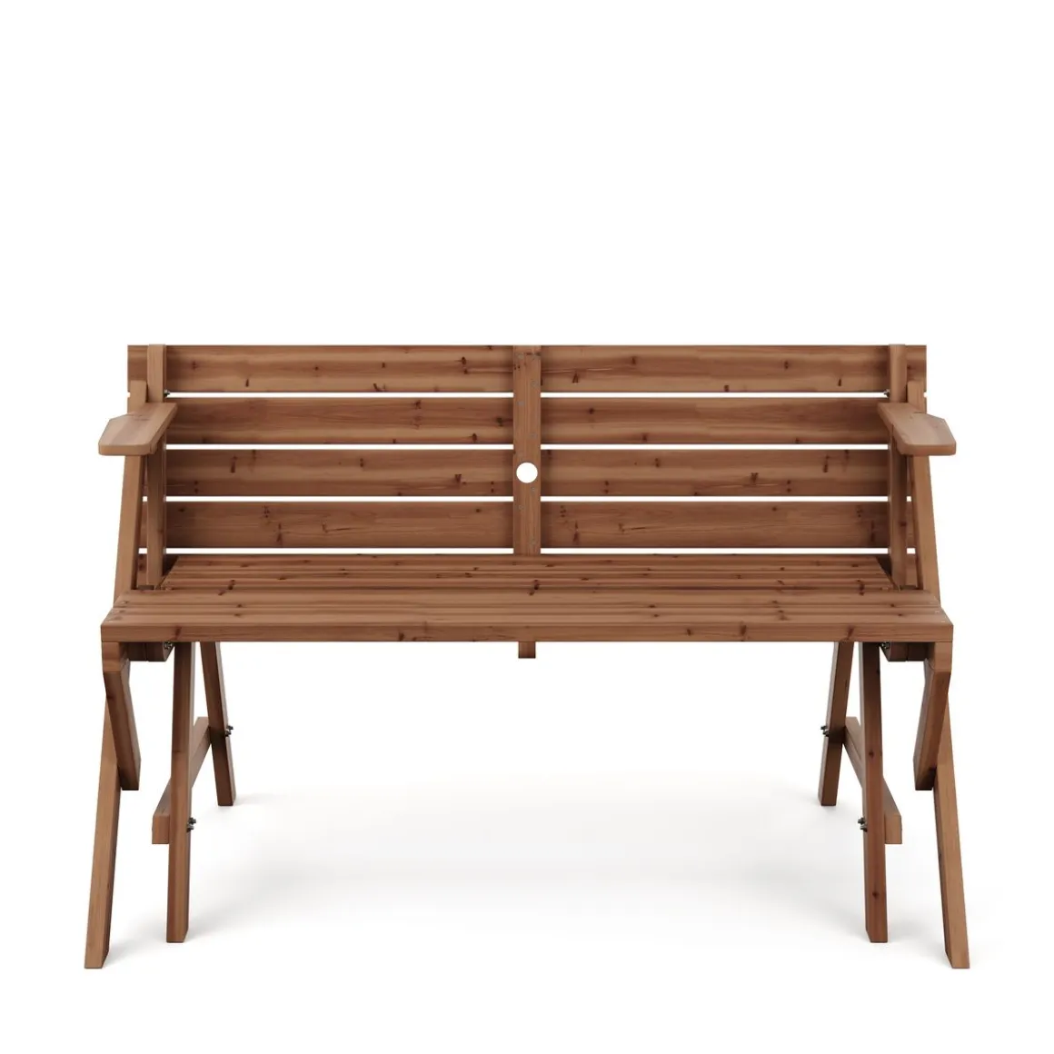 Campingtisch Garnitur Gartenbank Holz 2-in-1