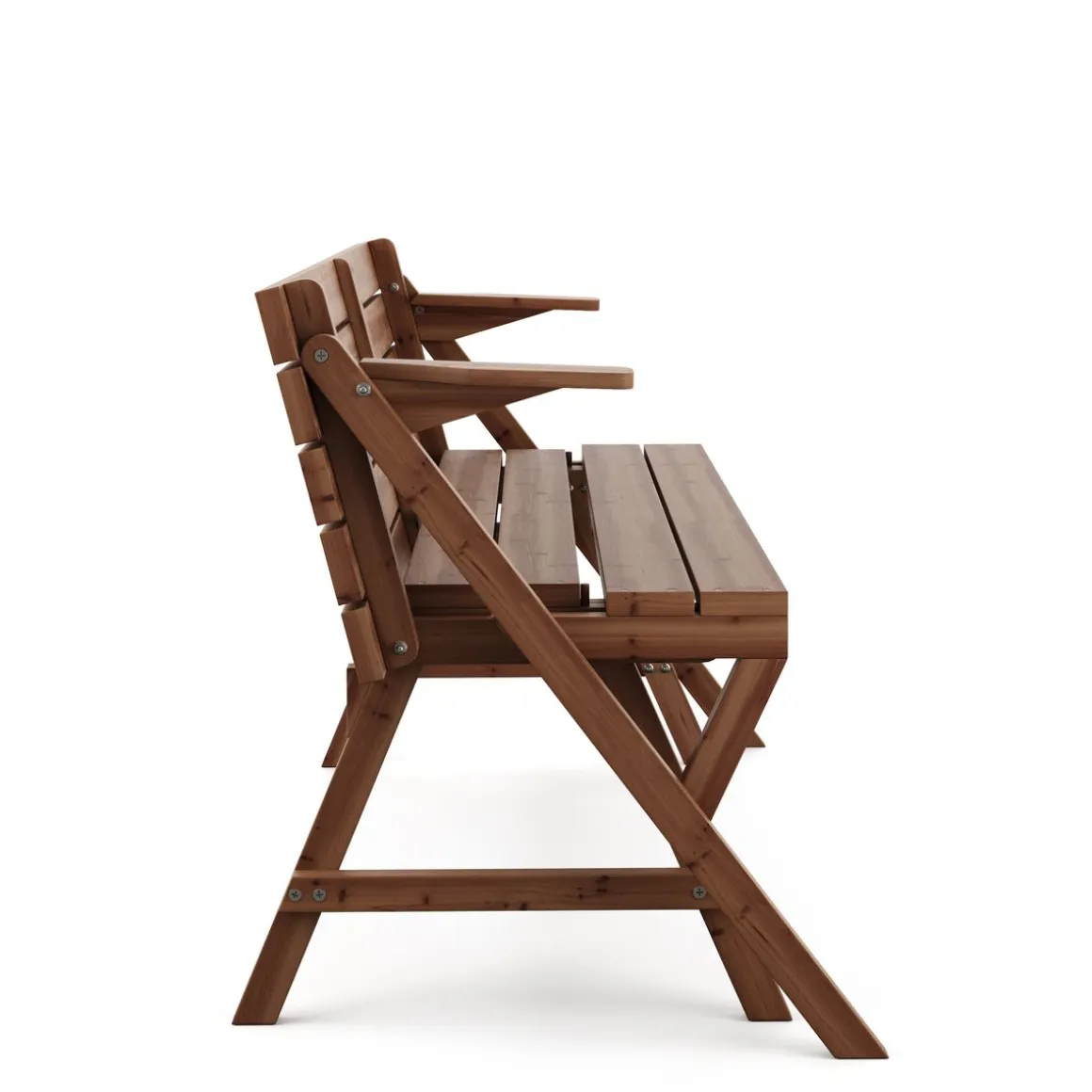 Campingtisch Garnitur Gartenbank Holz 2-in-1