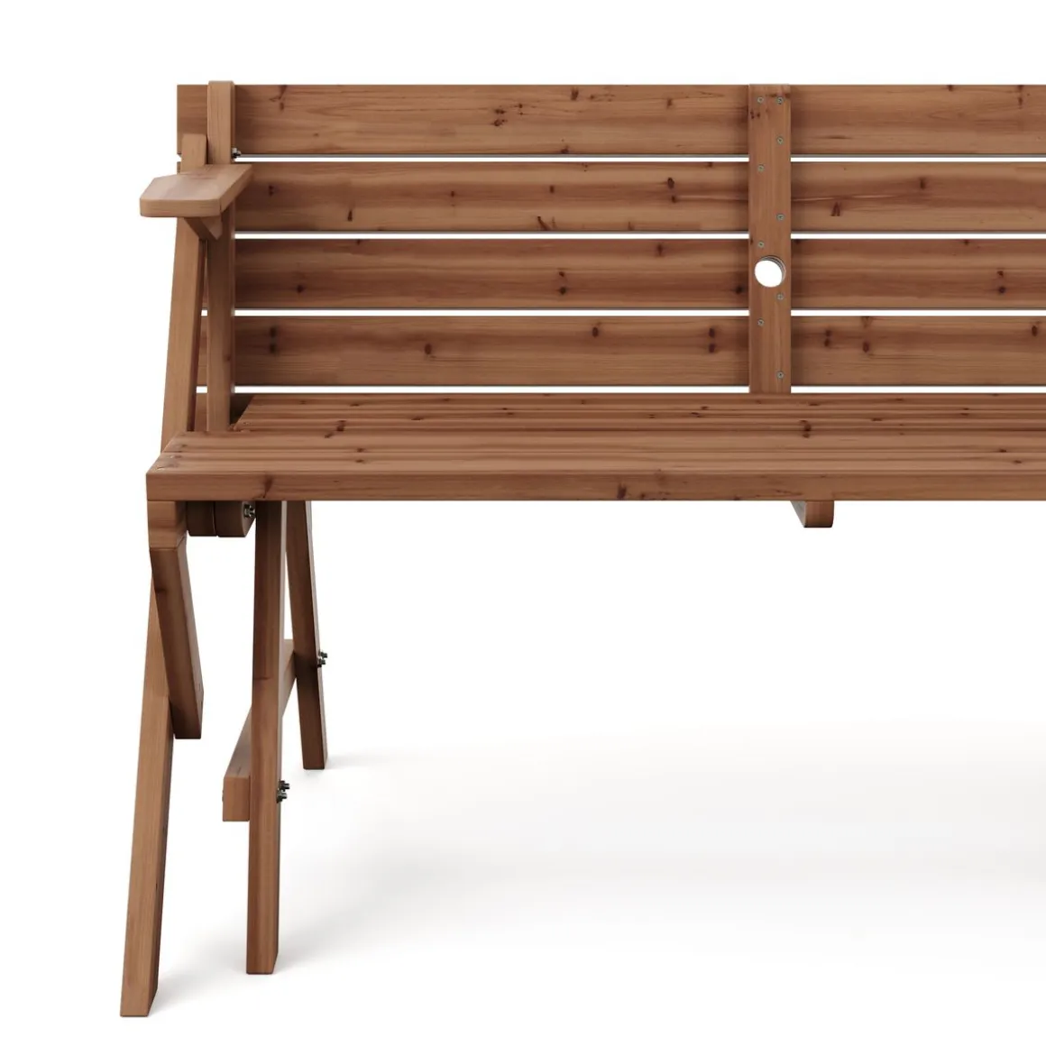 Campingtisch Garnitur Gartenbank Holz 2-in-1