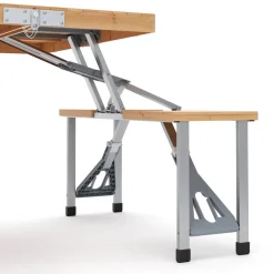 Campingtisch Garnitur Holz klappbar 85 cm