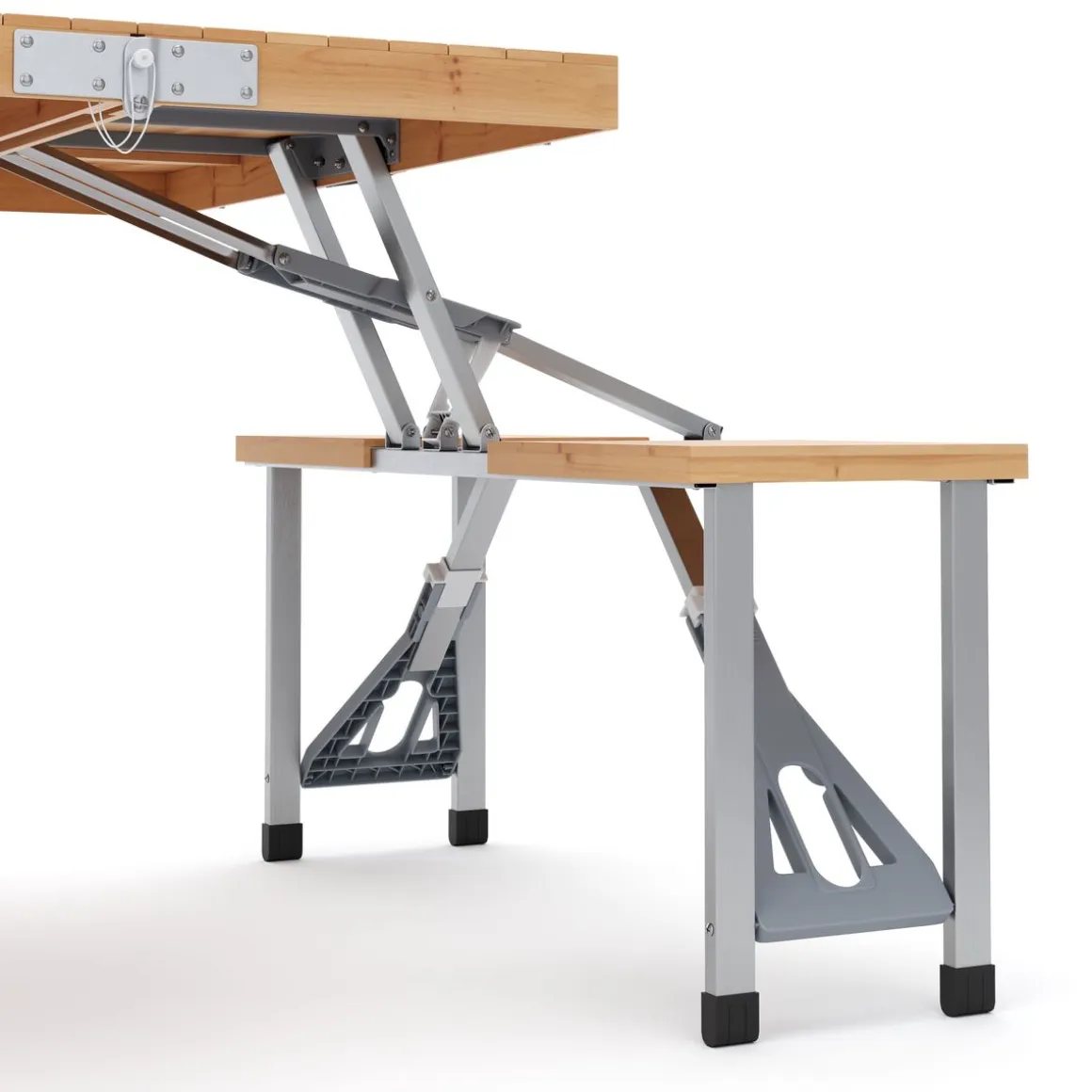 Campingtisch Garnitur Holz klappbar 85 cm