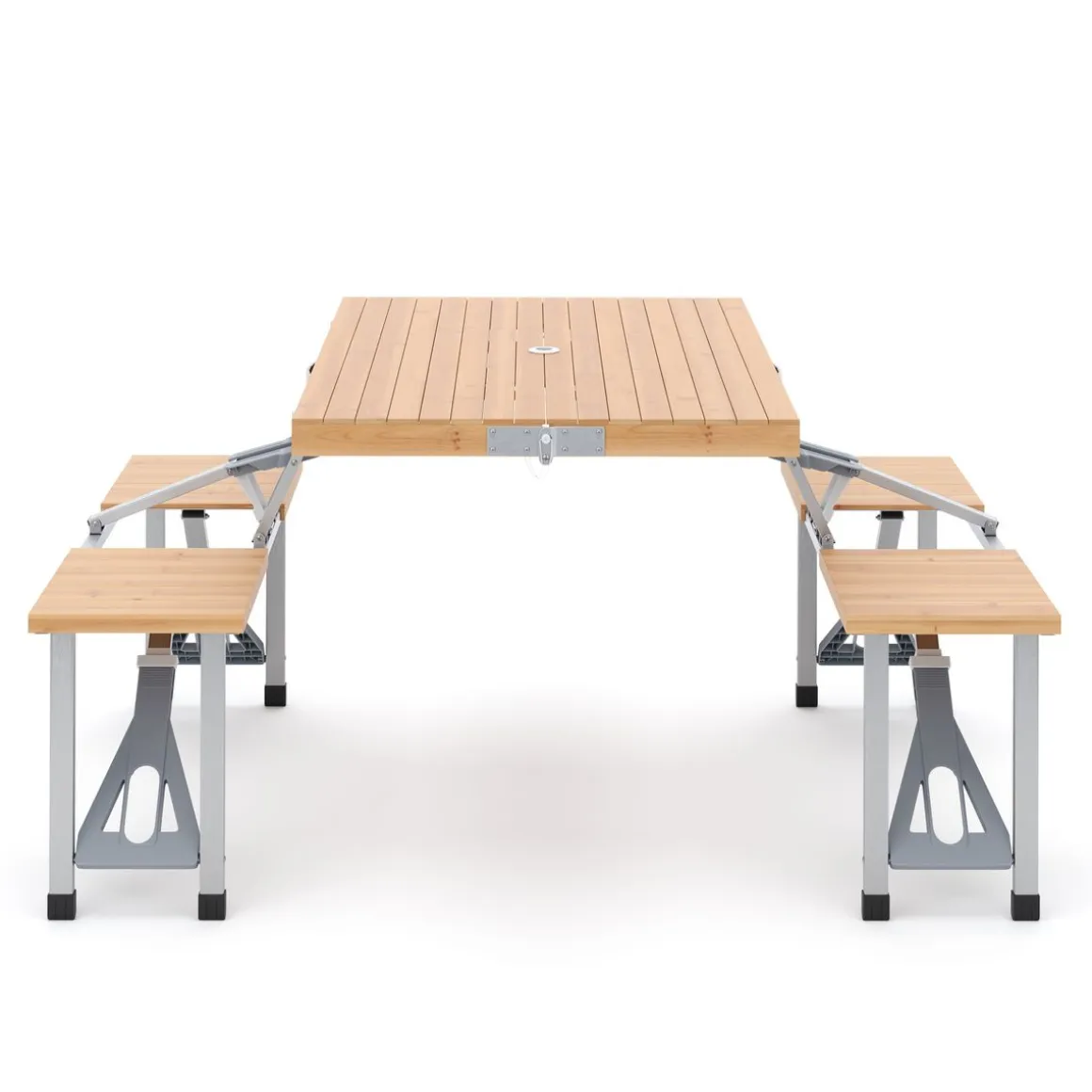 Campingtisch Garnitur Holz klappbar 85 cm