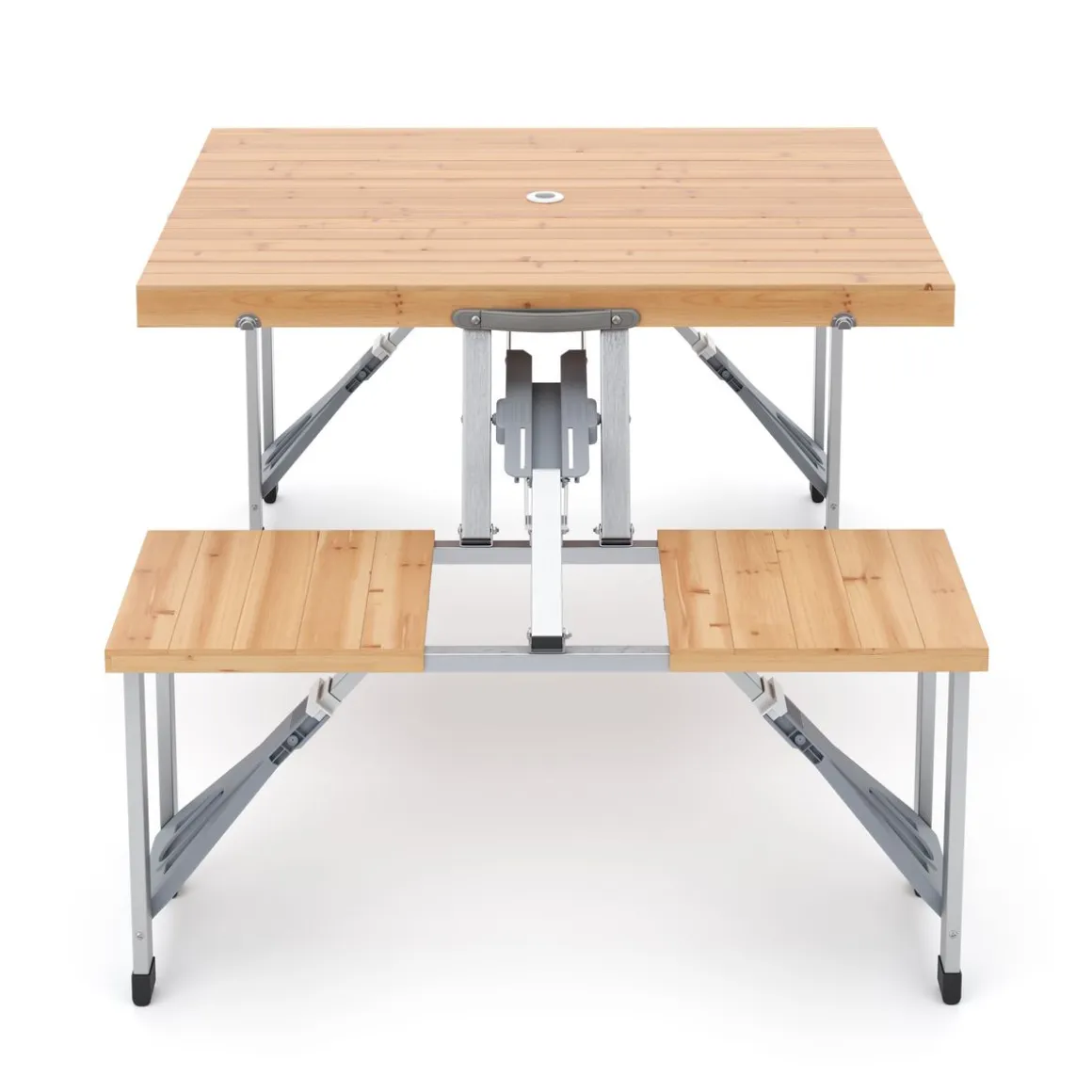 Campingtisch Garnitur Holz klappbar 85 cm