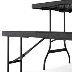 Campingtisch Garnitur klappbar 180 cm Rattanoptik