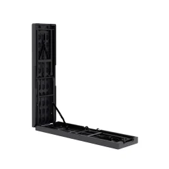 Campingtisch Garnitur klappbar 180 cm Holzoptik schwarz