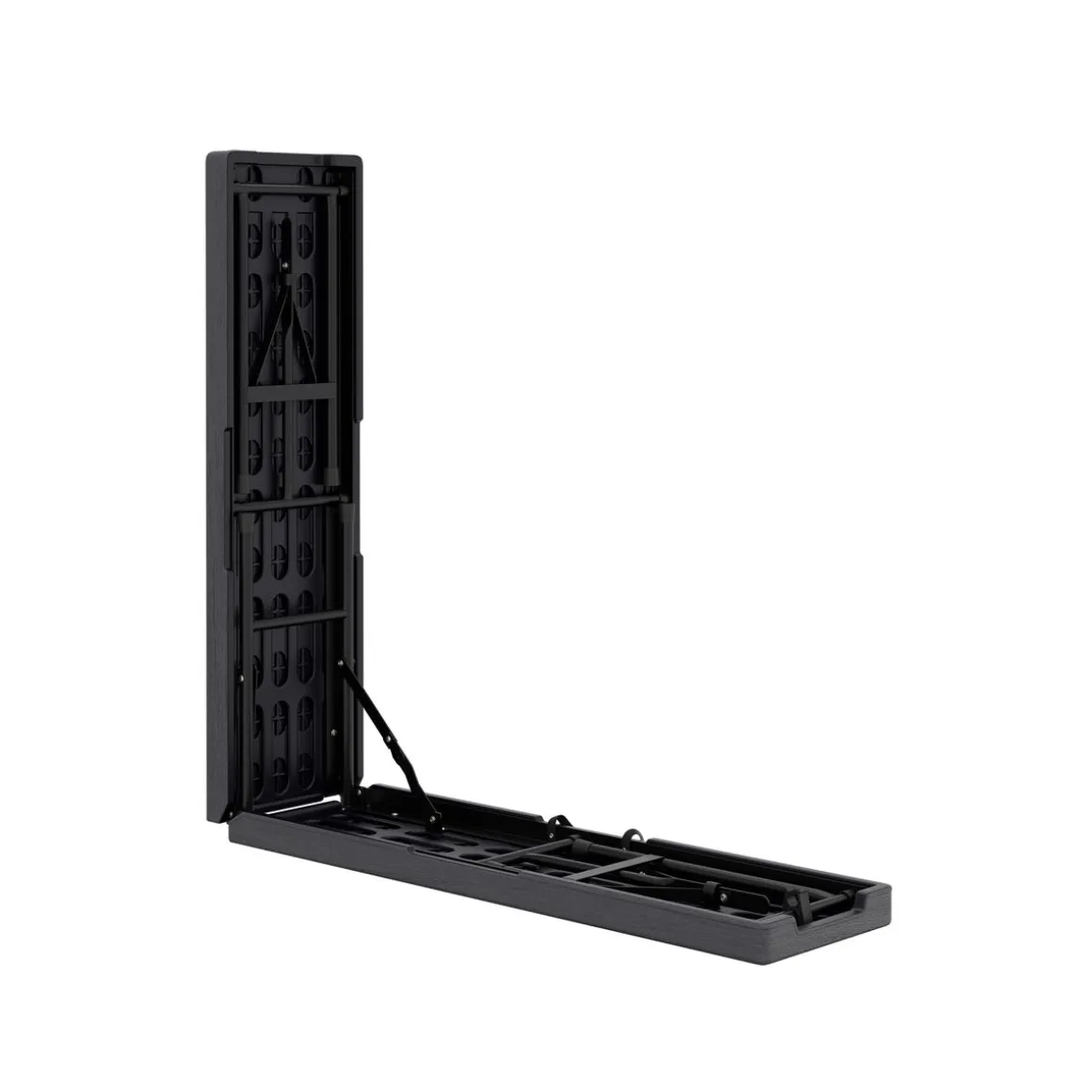 Campingtisch Garnitur klappbar 180 cm Holzoptik schwarz