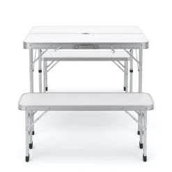 Campingtisch Garnitur klappbar 90 cm weiss