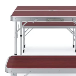 Campingtisch Garnitur klappbar 90 cm braun