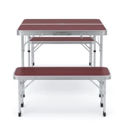 Campingtisch Garnitur klappbar 90 cm braun