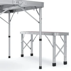 Campingtisch Garnitur klappbar 90 cm braun