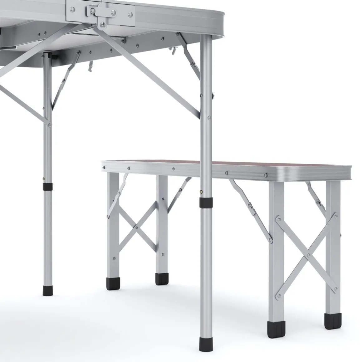 Campingtisch Garnitur klappbar 90 cm braun