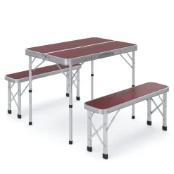 Campingtisch Garnitur klappbar 90 cm braun