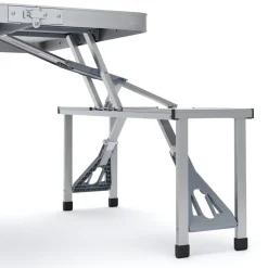 Campingtisch Garnitur klappbar 85 cm silber